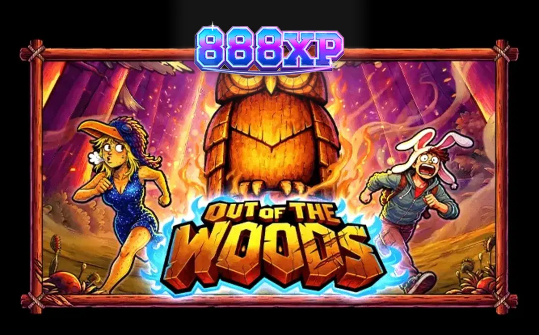 Cena da floresta em Out of the Woods com personagens animais
